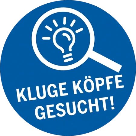 Kluge Köpfe Button für unser Unternehmen gesucht!